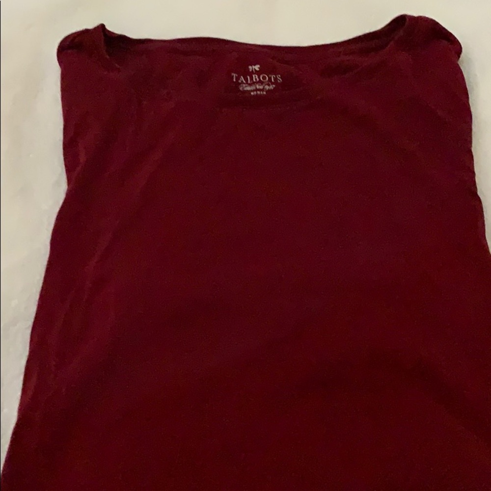 Talbot Pima 3/4 length sleeve shirt burgundy